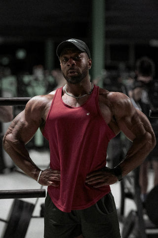 Fast-Dry Bodybuilding Workout Stringer - Maroon