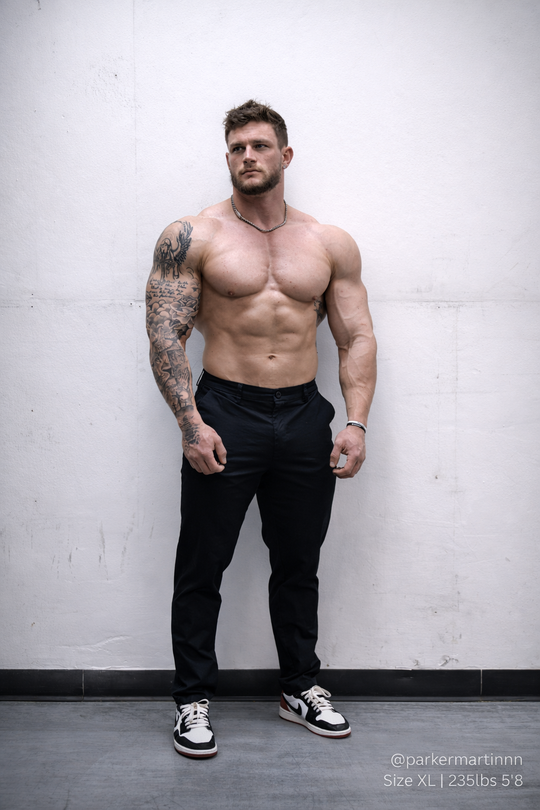 Men's Fitted Chino Pants - Black