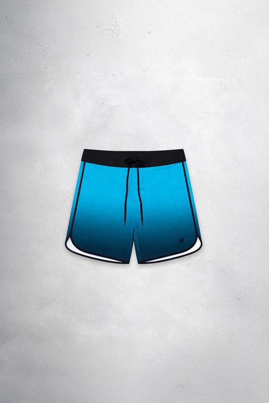 Men's Physique Board Shorts  - 15" Athlete Cut - Teal Fade
