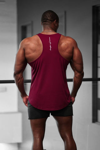 Fast-Dry Bodybuilding Workout Stringer - Maroon