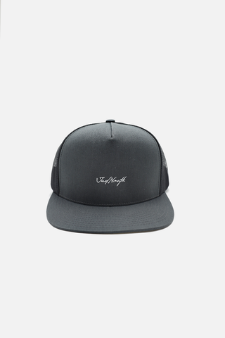 Snap Back Mesh Ball Cap - Charcoal Gray