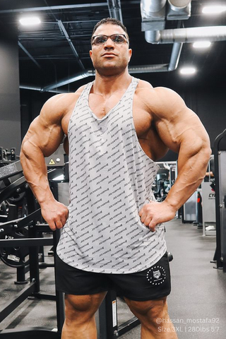 Graphic Muscle Stringer - Gray JN Logo