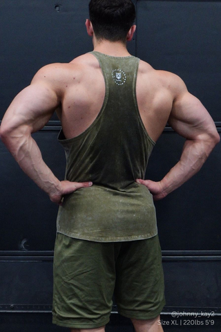 Classic Vintage Washed Racerback Stringer - Hunter Green