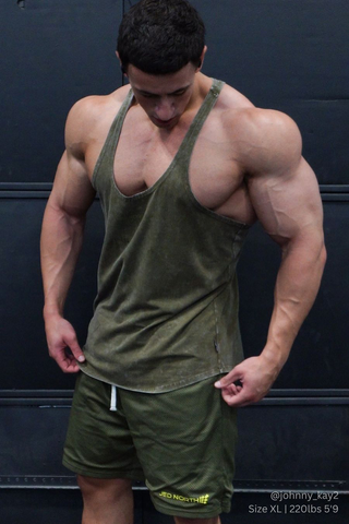 Classic Vintage Washed Racerback Stringer - Hunter Green