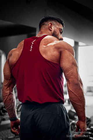 Fast-Dry Bodybuilding Workout Stringer - Maroon