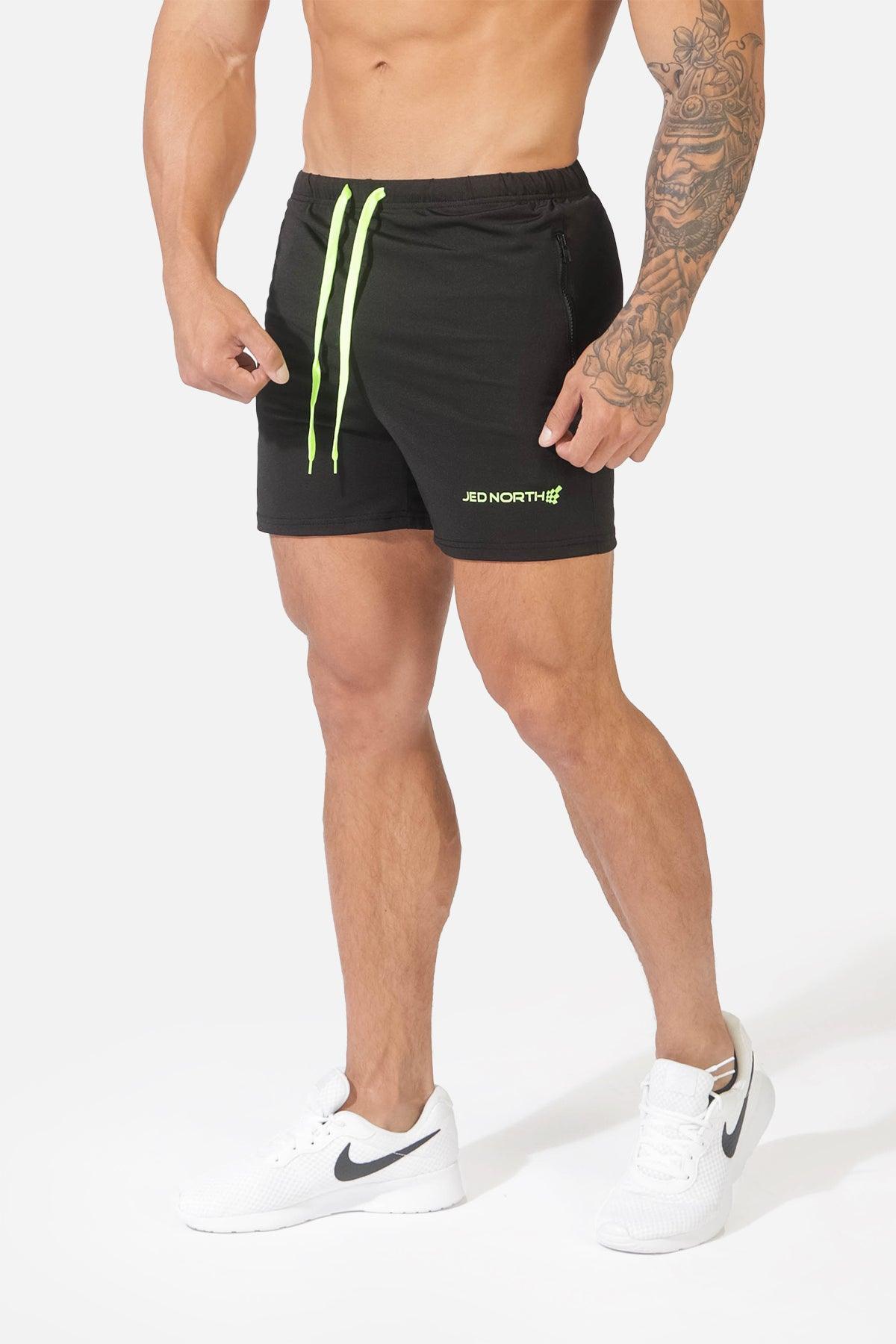 Agile Bodybuilding 4'' Shorts w Zipper Pockets - Black - Jed North Canada