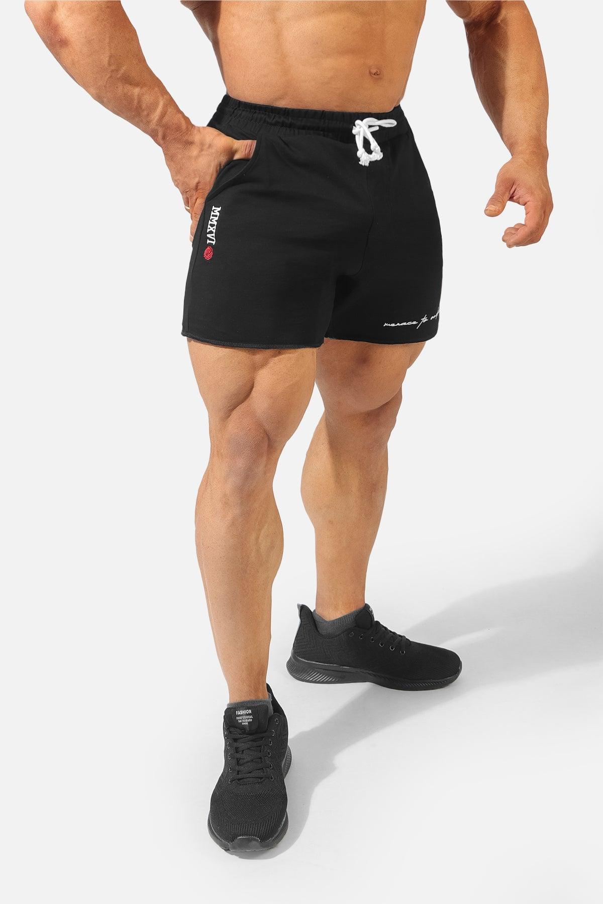 Motion 5'' Varsity Sweat Shorts - Black & White - Jed North Canada