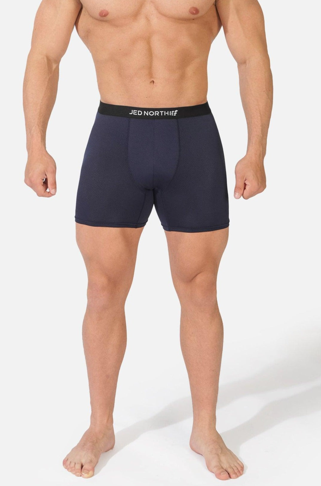 Men's Full Mesh Boxer Briefs Two Pack - Gray and Navy - Jed North Canada