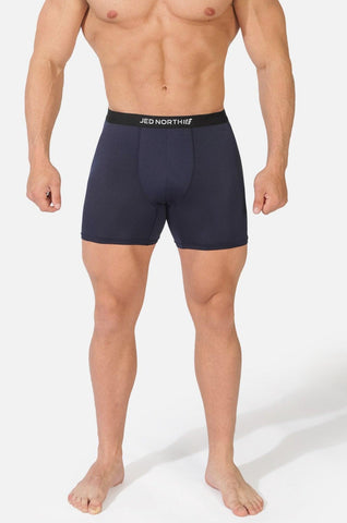 Men's Full Mesh Boxer Briefs Two Pack - Gray and Navy - Jed North Canada