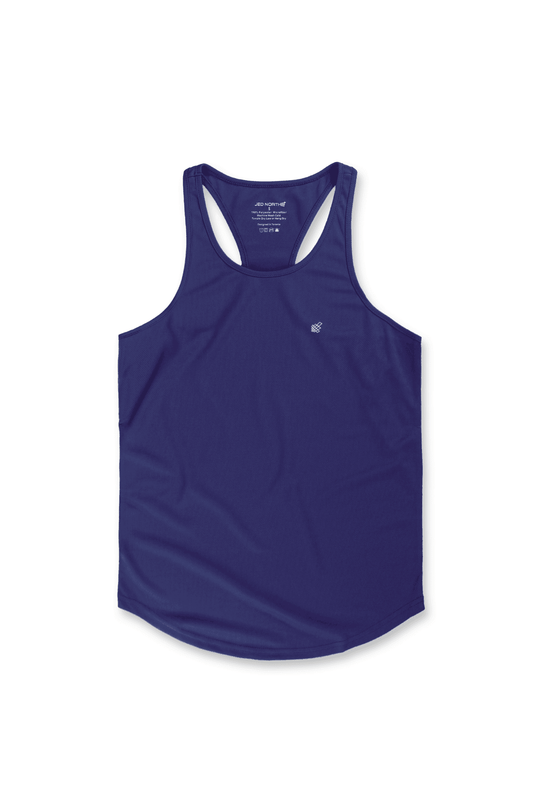 Dri-Fit Workout Bodybuilding Stringer  - Navy - Jed North