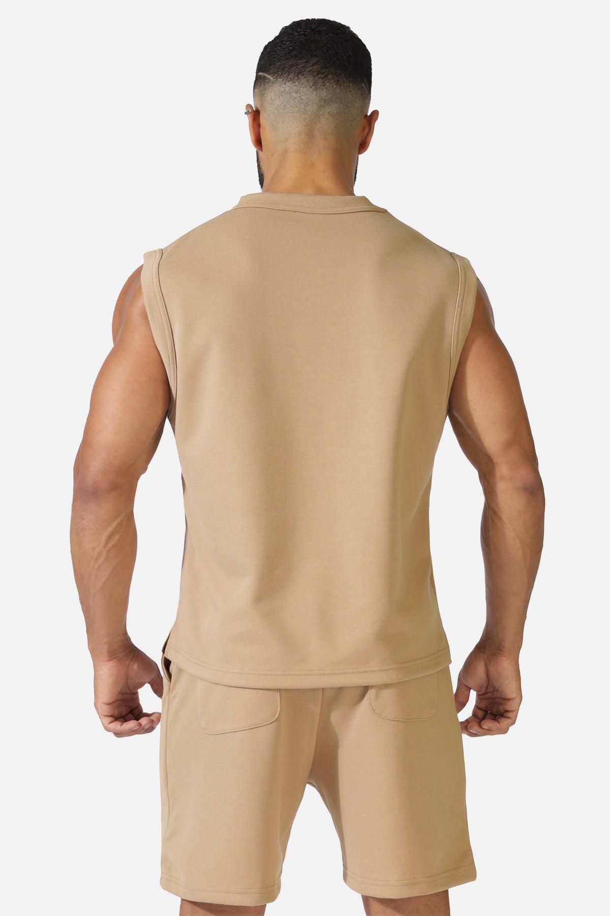 Amplify Casual Muscle Tee - Khaki - Jed North Canada