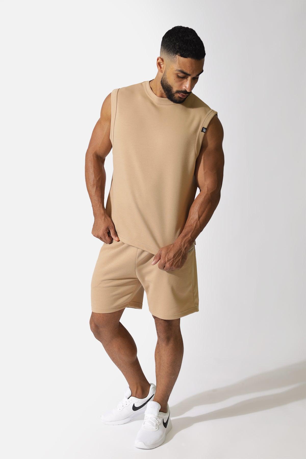 Amplify Casual Muscle Tee - Khaki - Jed North Canada