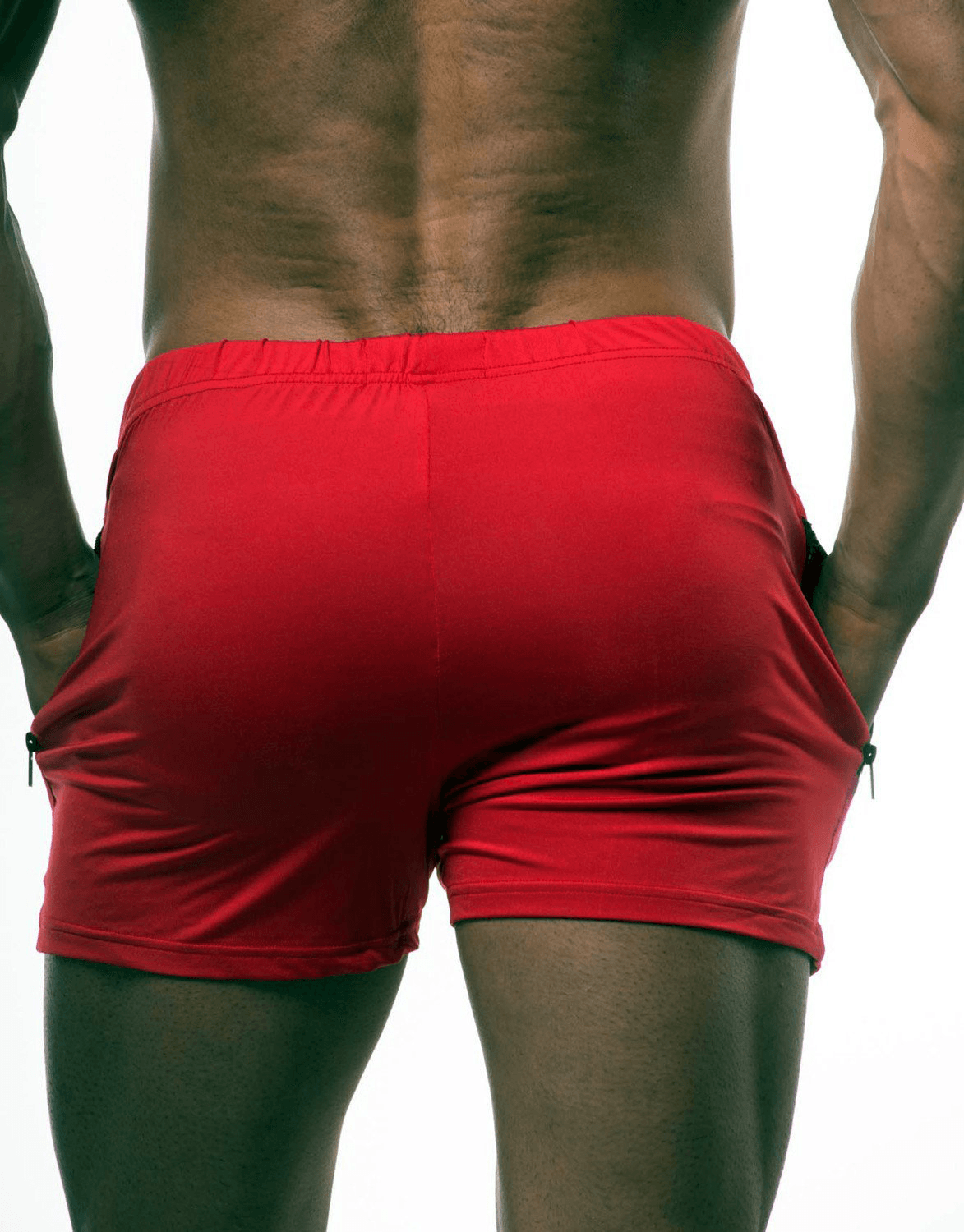 Agile Bodybuilding 4'' Shorts w Zipper Pockets - Crimson Red - Jed North Canada